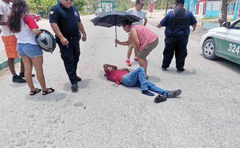 Ciclista impactado por una motoneta