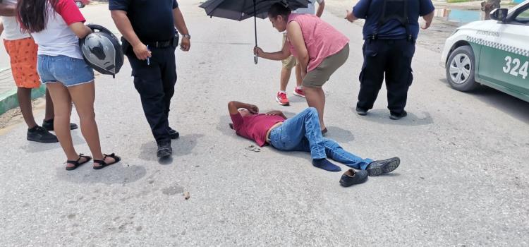 Ciclista impactado por una motoneta