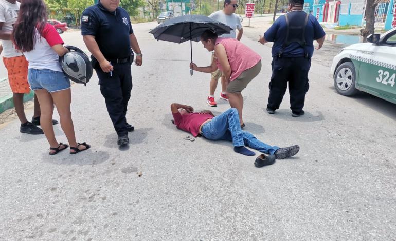 Ciclista impactado por una motoneta