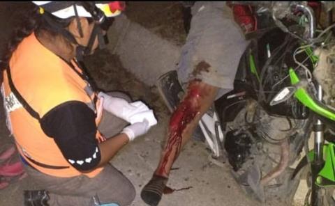 Motociclista herido en la México–Laredo