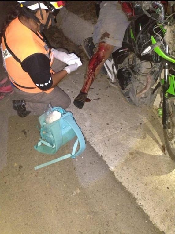 Motociclista herido en la México–Laredo