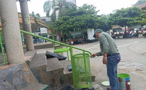 Dan continuidad al mantenimiento de espacios públicos 
