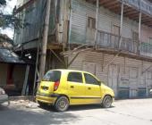 Estructura de hotel en riesgo de caer