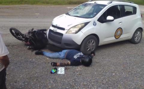 Motociclista grave tras accidente