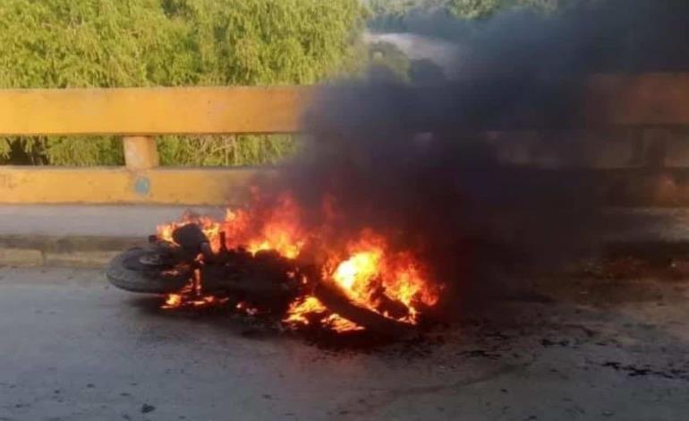 QUEMADO UN  MOTOCICLISTA      