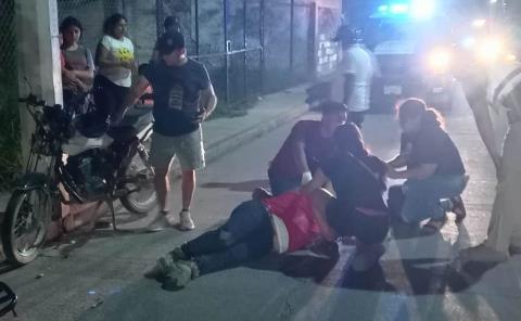 MOTOCICLISTA QUEDÓ  GRAVE EN CHOQUE
