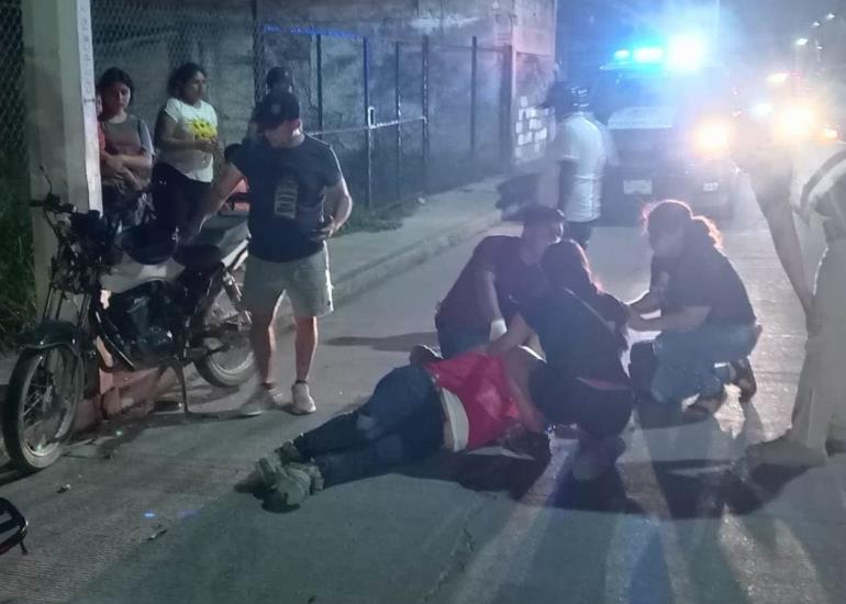 MOTOCICLISTA QUEDÓ  GRAVE EN CHOQUE

