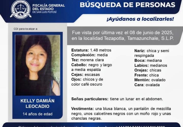 MENOR DESAPARECIDA
