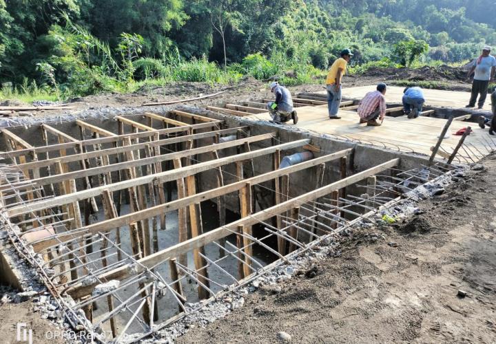 Avanza obra de fosa séptica en Santa María