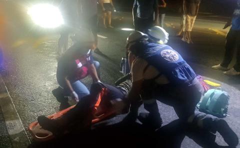 Motociclista lesionado