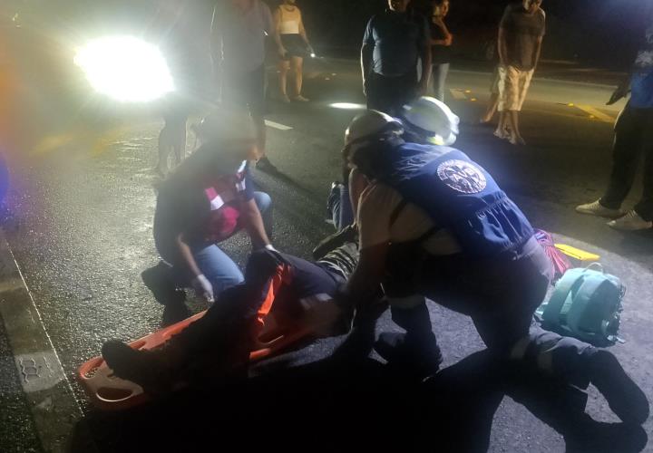 Motociclista lesionado