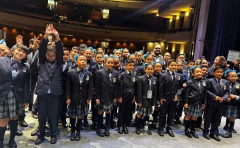 Fray Pedro de Gante gana 3er lugar estatal en Himno Nacional