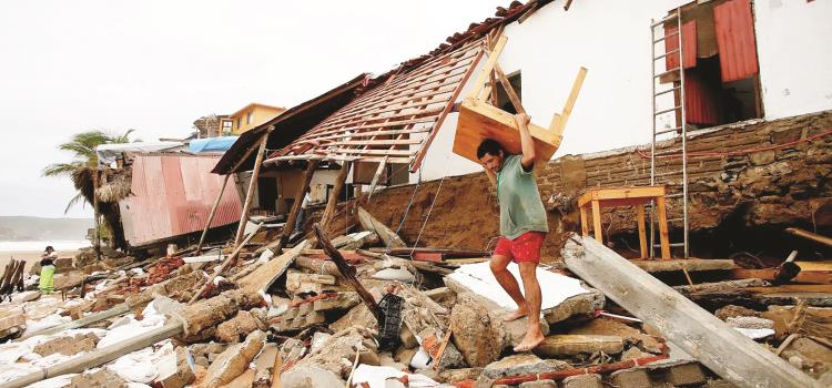 Primeras víctimas del huracán Erick Primeras víctimas del huracán Erick