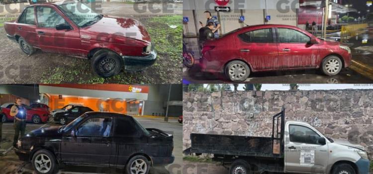 Incautó GCE  4 automóviles