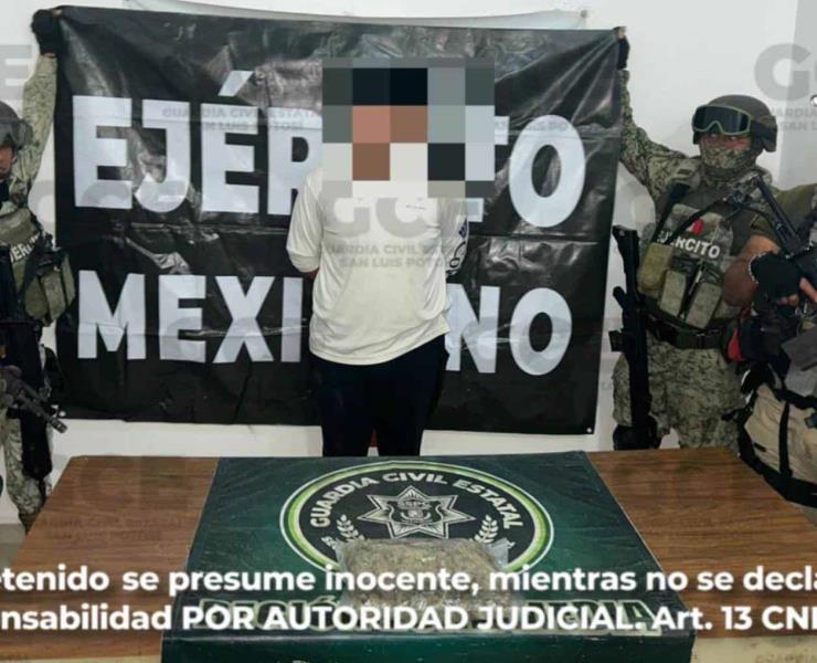 Detenido con medio kilo de marihuana