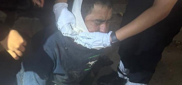 MOTOCICLISTA HERIDO AL DERRAPAR Y CAER MOTOCICLISTA HERIDO AL DERRAPAR Y CAER