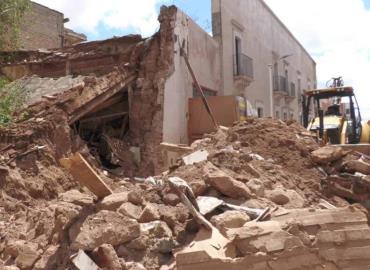 Fincas en riesgo de derrumbarse