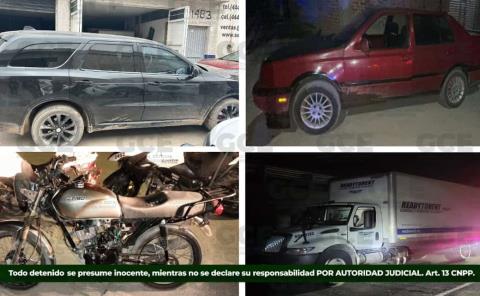 Vehículos robados recuperó la GCE