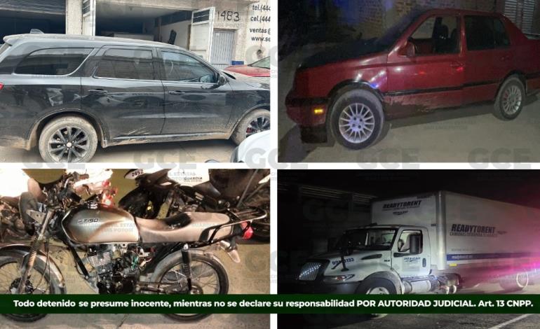 Vehículos robados recuperó la GCE