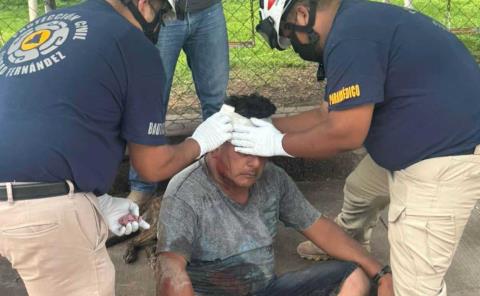 CHOQUE LO  DEJÓ HERIDO
