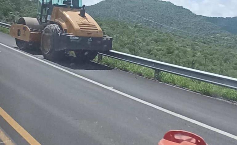 Precaución por una  obra en carretera