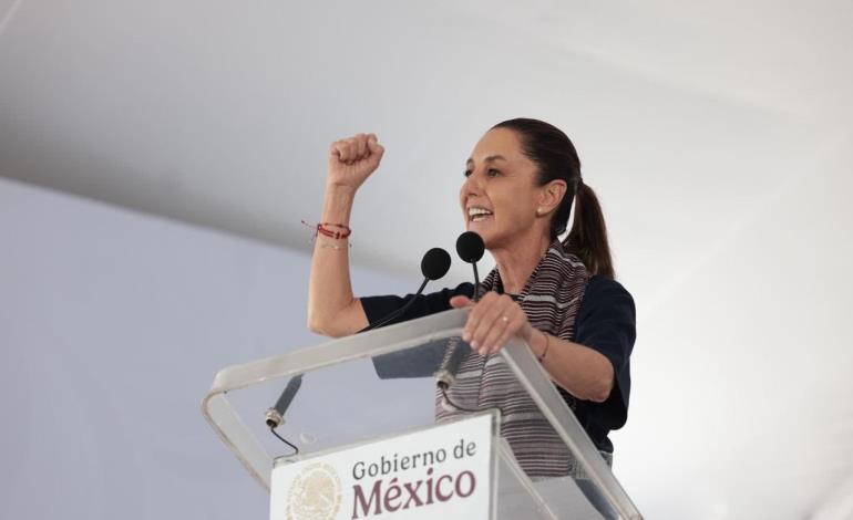 Claudia Sheinbaum  hoy en Rioverde