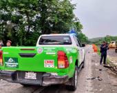 Motociclista lesionado al derrapar su unidad                                  