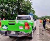 Motociclista lesionado al derrapar su unidad                                  