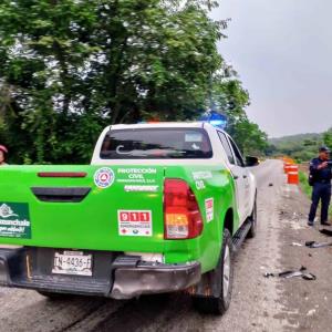 Motociclista lesionado al derrapar su unidad                                  

