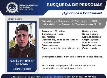 FISCALÍA ALERTA POR DESAPARICIÓN
