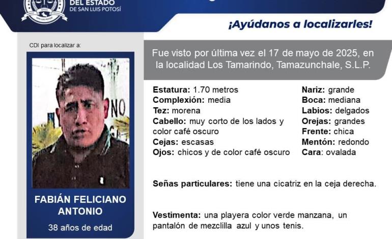 FISCALÍA ALERTA POR DESAPARICIÓN