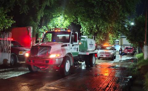 RAYO INCENDIÓ UNA PALMERA