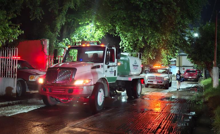 RAYO INCENDIÓ UNA PALMERA