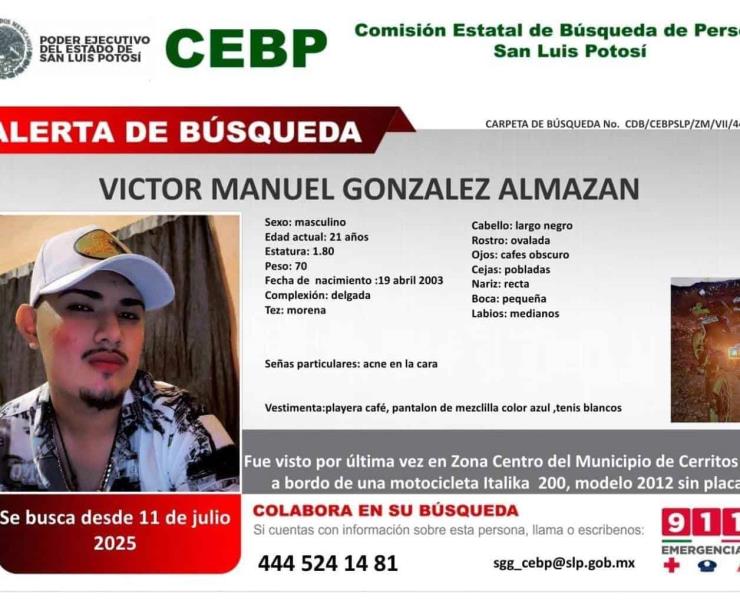 Cerritense está desaparecido
