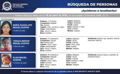 Tres desaparecidos; Fiscalía lanza alerta