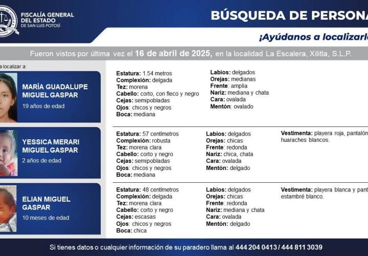 Tres desaparecidos; Fiscalía lanza alerta