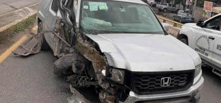 Cafre protagonizó  aparatoso choque