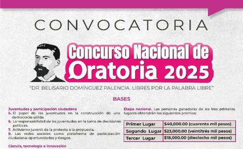 Invitan a Concurso Nacional de Oratoria 2025

