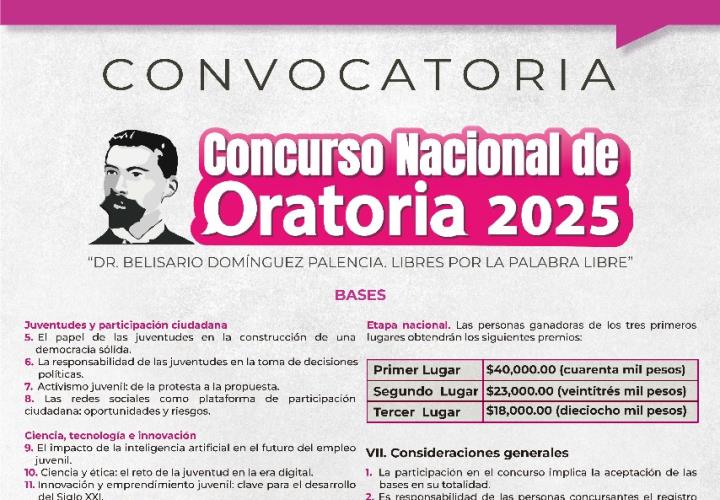 Invitan a Concurso Nacional de Oratoria 2025
