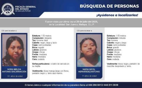 Madre e hija desaparecidas
