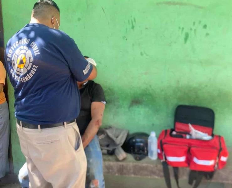 Otro motociclista sufrió accidente