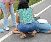 Volcó un auto en eje estatal       