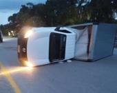 Volcó camioneta en  la México-Laredo         