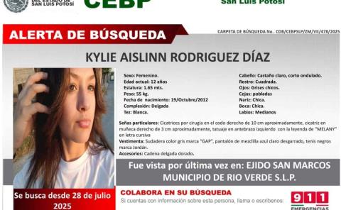 Jovencita está desaparecida
