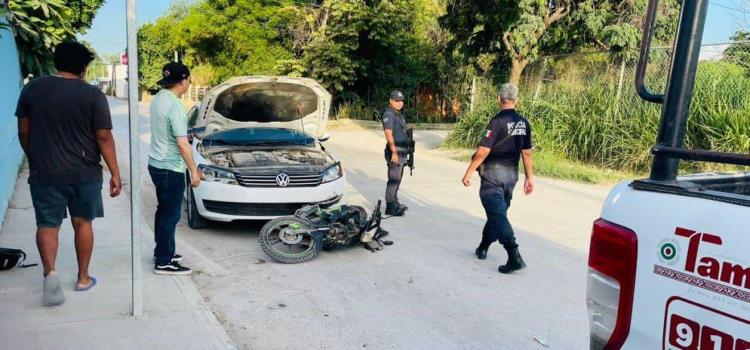 Ebrio motociclista provocó accidente Ebrio motociclista provocó accidente