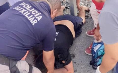 Auto fantasma embistió a motociclista