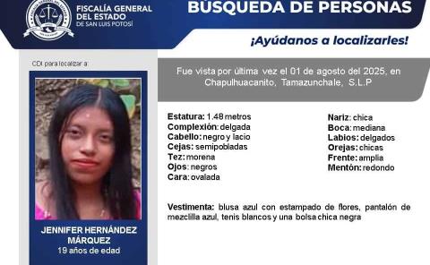 FGE alerta por joven desaparecid