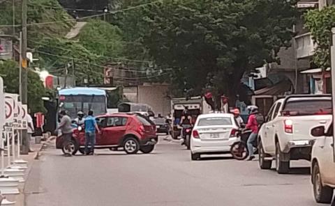 Se accidentó motociclista