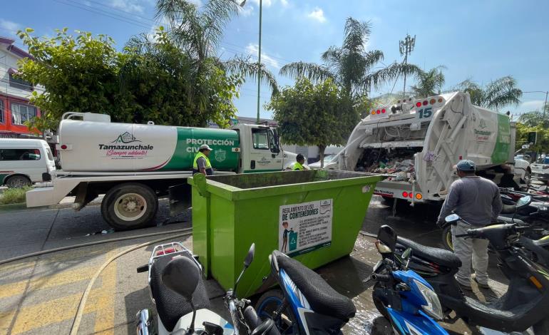 Piden sancionar a quien queme contenedores públicos