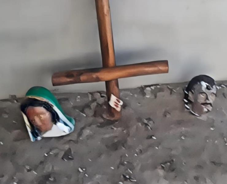 Destrozaron capilla de virgen Guadalupe

